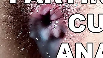 FARTING CUM ANAL. SQUIRTING HAIRY ANAL ORGASM. FART ASSHOLE CLOSE UP CREAMPIE.